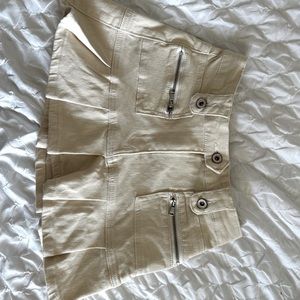 Beige cargo skirt